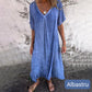 Lightweight Maxi Dress with V-Cutout for Women