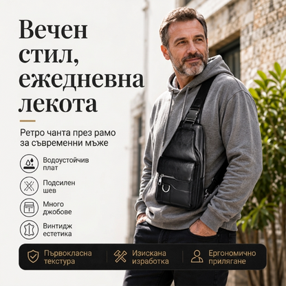 🎒 Ρετρό στυλ, αδιάβροχο δερμάτινο σακίδιο – απαραίτητο αξεσουάρ για την καθημερινή μετακίνηση στη δουλειά