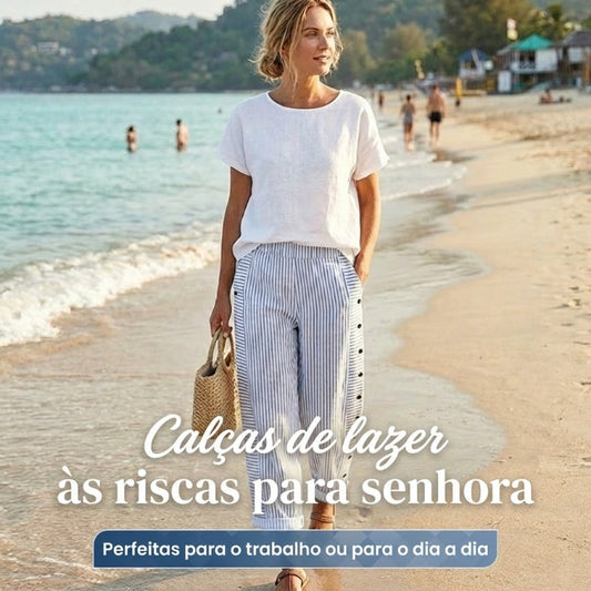 ☀️Ανοιξιάτικη προσφορά: Έκπτωση 50%!!🌿🌸Ριγέ παντελόνια για γυναίκες