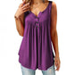 💥49% rabatt👚 Comfy Loose Button Ärmlös linne för kvinnor💕
