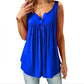 💥49% rabatt👚 Comfy Loose Button Ärmlös linne för kvinnor💕