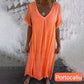Lightweight Maxi Dress with V-Cutout for Women
