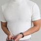 👕🔝 Slim Fit Stand-up Collar T-shirt για άνδρες – Εφαρμοσμένο, άνετο και μοντέρνο στυλ 🎁