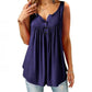💥49% rabatt👚 Comfy Loose Button Ärmlös linne för kvinnor💕