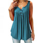 💥49% rabatt👚 Comfy Loose Button Ärmlös linne för kvinnor💕