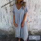 Lightweight Maxi Dress with V-Cutout for Women