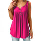 💥49% rabatt👚 Comfy Loose Button Ärmlös linne för kvinnor💕