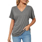 🌷Γυναικεία μπλούζες με V-neck, μονόχρωμες και φαρδιές