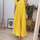 🎉【M-3XL】👗Αμάνικο πλισέ απλό μονόχρωμο φόρεμα⭐