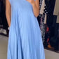 🎉【M-3XL】👗Αμάνικο πλισέ απλό μονόχρωμο φόρεμα⭐