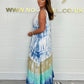 🔥Καλοκαιρινές Εκπτώσεις 💝Tye Dye Maxi Φόρεμα👍Χειροποίητο