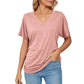 🌷Γυναικεία μπλούζες με V-neck, μονόχρωμες και φαρδιές