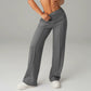 👖 50% RABATT! 💃 Dambyxor med Raka Ben – Enfärgade, Lösa & Bekväma – Perfekt för Vardag och Kontor 👜