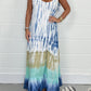 🔥Καλοκαιρινές Εκπτώσεις 💝Tye Dye Maxi Φόρεμα👍Χειροποίητο