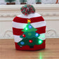 🔥50 % rabatt! 🎄 LED-belyst stickad julmössa – 6 blinkande jul-LED:er med 3 ljuslägen & pompom