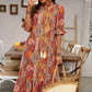 👗Φόρεμα V-Neck Bohemian με Πλαϊνό Σκίσιμο