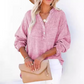 👔 Γυναικείο πουκάμισο oversize – Ελαφρύ γάζι, V λαιμόκοψη & μακριά μανίκια 🍃