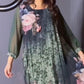 【S-4XL】🌺Γυναικείο φόρεμα με floral print, στρογγυλό λαιμό και μανίκια από δίχτυ