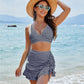 Gingham Ψηλόμεσο Μπικίνι Σετ με Έλεγχο Κοιλιάς 👙