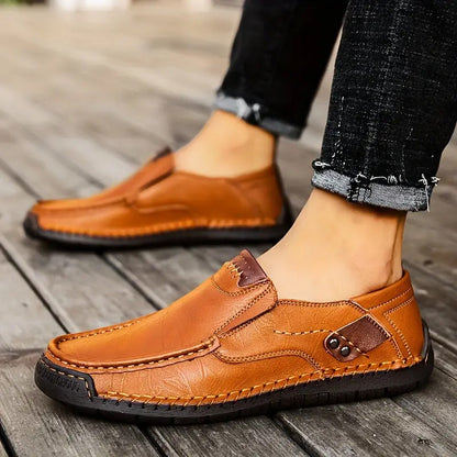💎 Κλασικά ανδρικά δερμάτινα παπούτσια slip-on – Υψηλής ποιότητας δέρμα μοσχαριού, άνεση όλη την ημέρα και ανεπιτήδευτο στυλ