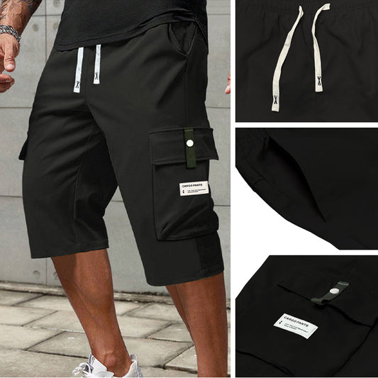 👖 50% RABATT! 🔥 Capri-Cargobyxor med Dragsko för Män – Lätta, Stretchiga & Med Flertalet Fickor, Perfekta För Aktiv Utomhusvistelse Eller Avslappnad Vardag 🏕️