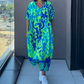 🌴【S-3XL】💥Γυναικείο casual κομψό φόρεμα με V λαιμόκοψη και τύπωμα👗
