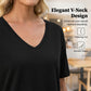 🔥👕Γυναικεία μπλούζα με κοντά μανίκια, V-neck και στρίφωμα σε στυλ patchwork