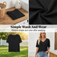 🔥👕Γυναικεία μπλούζα με κοντά μανίκια, V-neck και στρίφωμα σε στυλ patchwork