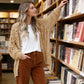 ✨ 50% ΕΚΠΤΩΣΗ ΤΩΡΑ! 🧶 Γυναικείο φαρδύ ζακέτο με ανοιχτό μπροστινό μέρος – Στυλ μποέμ με πλέξη pointelle και μανίκια νυχτερίδα 🍂☕