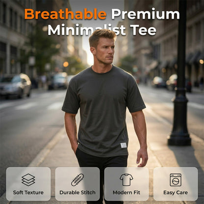 Ανδρικό μινιμαλιστικό μπλουζάκι με κοντά μανίκια