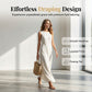 Κομψό Ασύμμετρο Αμάνικο Μαξι Φόρεμα