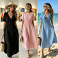 🌸 Βελούδινο γυναικείο midi φόρεμα με μπροστινό δέσιμο, ιδανικό για καλοκαιρινή εμφάνιση