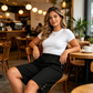 👖Νέα άφιξη❣️Γυναικείο άνετο καπρί παντελόνι με ελαστική μέση