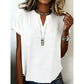👚 Άνετο γυναικείο μπλουζάκι με V-neck και κοντά μανίκια – Απαλό, ελαφρύ και ιδανικό για την καθημερινότητα, τις ηλιόλουστες μέρες ή τις διακοπές ☀️