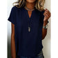👚 Άνετο γυναικείο μπλουζάκι με V-neck και κοντά μανίκια – Απαλό, ελαφρύ και ιδανικό για την καθημερινότητα, τις ηλιόλουστες μέρες ή τις διακοπές ☀️