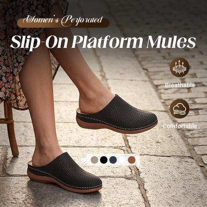 👡 Σανδάλια Γυναικών με Διάτρητη Πλατφόρμα – Slip-On, Άνετα, Κομψά 🌿