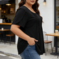 👚 Γυναικείο T-shirt με πτυχώσεις μπροστά και φουσκωτά μανίκια – Απαλό, αναπνέον και κομψό – Ιδανικό για το γραφείο, το brunch ή τις ανοιξιάτικες μέρες 🌸