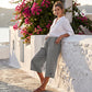 👖🌸 Άνετα καπρί παντελόνια με ελαστικό κορδόνι και τσέπες – άνεση όλο το καλοκαίρι👖