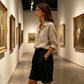 Γυναικείο σορτς καθημερινής χρήσης με κορδόνι και δαντελένια λεπτομέρεια