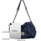 Retro τζιν crossbody τσάντα με μεγάλη χωρητικότητα – μεταλλικές λεπτομέρειες, ελαφριά και κομψή