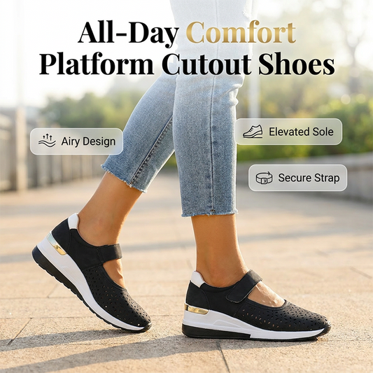 👟✨Γυναικεία Αναπνεύσιμα Παπούτσια Πλατφόρμας με Διακοσμητικά Κενά – Άνεση & Στυλ για Όλη την Ημέρα🔥