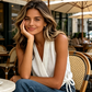 Γυναικείο casual μπλουζάκι χωρίς μανίκια με V-neck και περιτυλιγμένο στυλ
