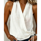 Γυναικείο casual μπλουζάκι χωρίς μανίκια με V-neck και περιτυλιγμένο στυλ