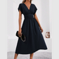 👗✨Φόρεμα με V-λαιμό και Στενή Μέση – Λεπτό και Κομψό Φόρεμα – Από το Brunch μέχρι τη Βραδινή Έξοδο 🔥