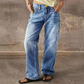 👖✨ Τζιν υψηλής ποιότητας με φαρδιά εφαρμογή και ίσια γραμμή – Υψηλής ποιότητας τζιν, άνετη εφαρμογή και απλό στυλ