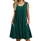 👗✨ Γυναικείο Αμάνικο Φόρεμα Χαλαρής Εφαρμογής – Αέρινο, Δροσερό & Κολακευτικό με Πλαϊνές Τσέπες ☀️🌴