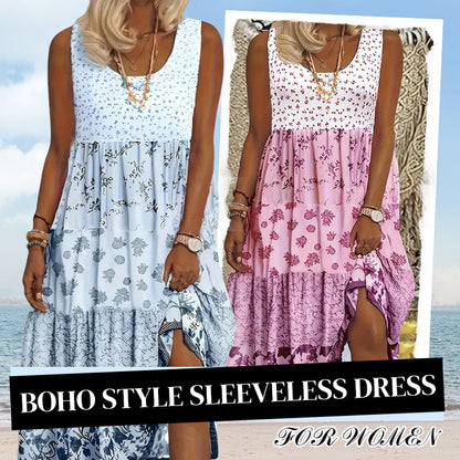Boho Στυλ Αμάνικο Φόρεμα για Γυναίκες