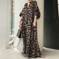 Leopardí potisk oversized maxi šatová košile