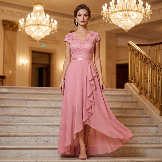 Elegantní večerní šaty s krajkou