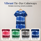 Γυναικείο Καθημερινό Φόρεμα με Μοτίβο Tie Dye και Λεοπάρ Εκτύπωση, V-Neck